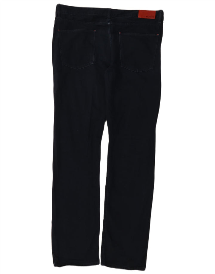 Lacoste Mens Straight Jeans W36 L34 Navy Blue Cotton