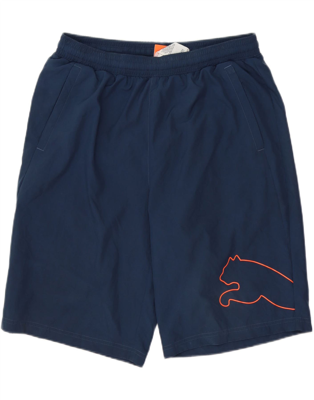 Puma Mens Graphic Sport Shorts Large  Navy Blue Polyester