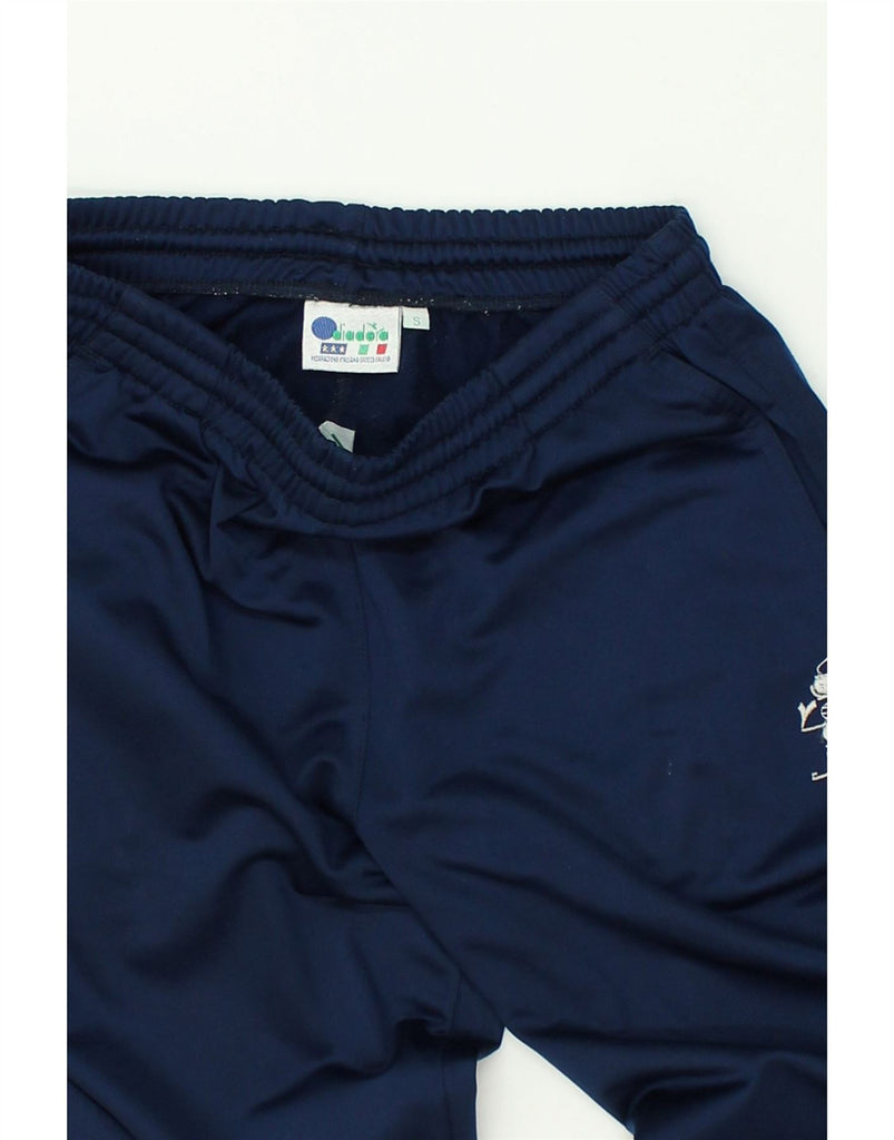 DIADORA Mens Tracksuit Trousers Small Navy Blue Polyester | Vintage Diadora | Thrift | Second-Hand Diadora | Used Clothing | Messina Hembry 