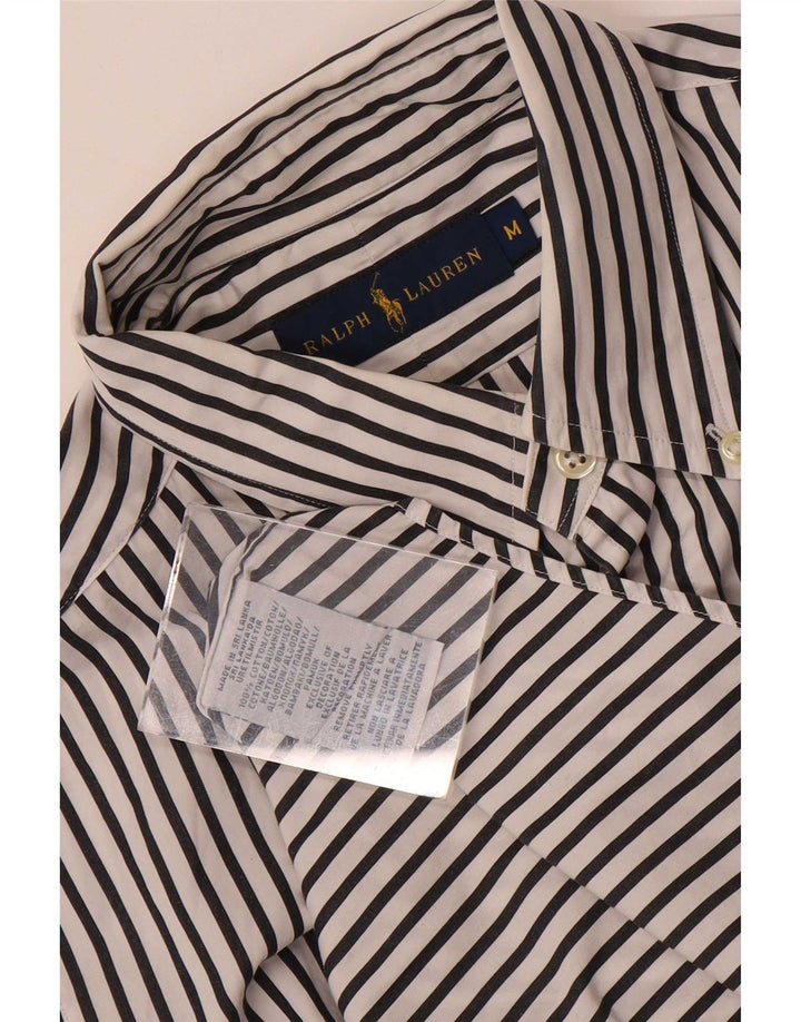 Ralph Lauren Mens Shirt Medium White Pinstripe Cotton