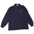 Lacoste Mens Long Sleeve Polo Shirt Size 4 Medium Navy Blue