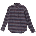 Gap Mens Flannel Shirt Medium Navy Blue Striped Cotton