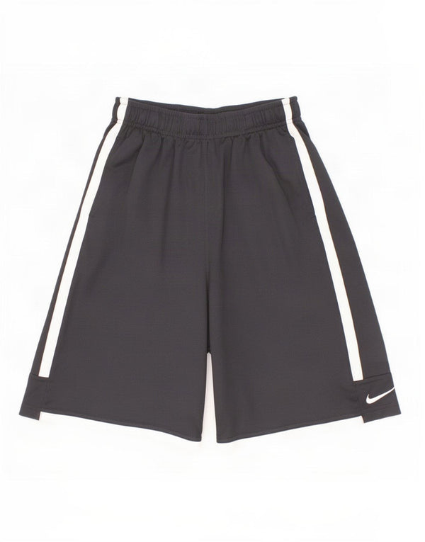 Nike Boys Dri Fit Bermuda Sport Shorts 13-14 Years XL Black Polyester