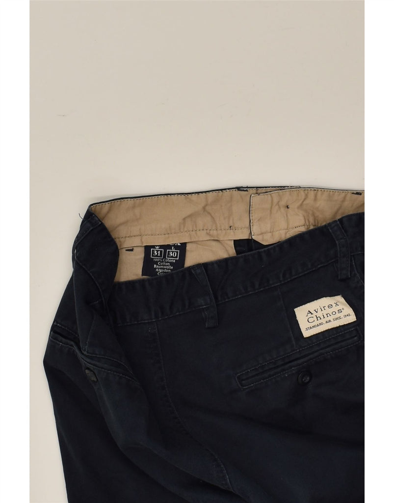 AVIREX Mens Chino Shorts W31 L11 Navy Blue Cotton | Vintage Avirex | Thrift | Second-Hand Avirex | Used Clothing | Messina Hembry 