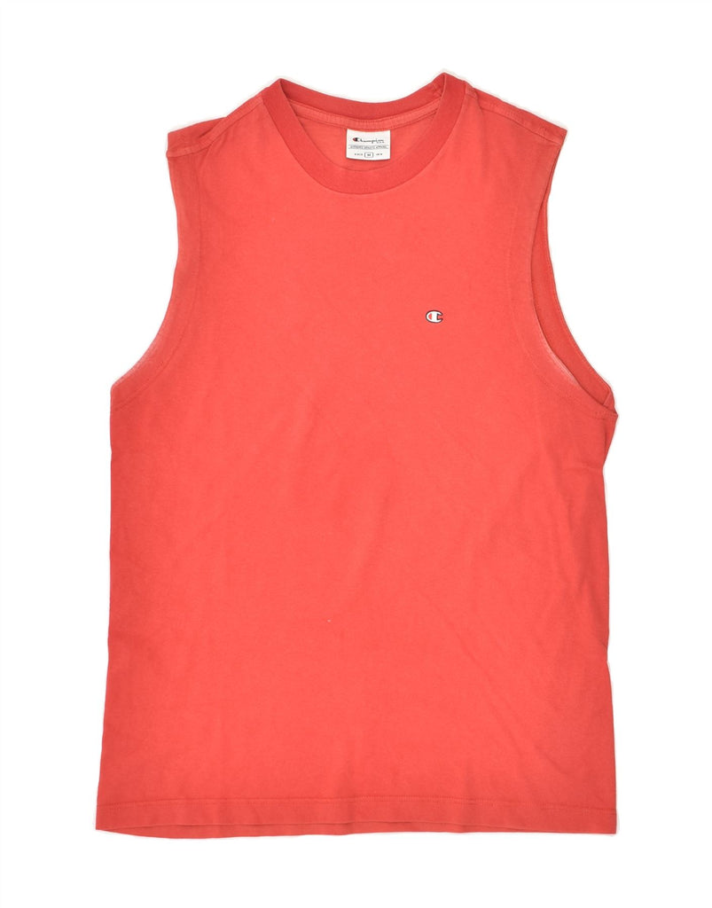 CHAMPION Mens Vest Top Medium Red | Vintage Champion | Thrift | Second-Hand Champion | Used Clothing | Messina Hembry 