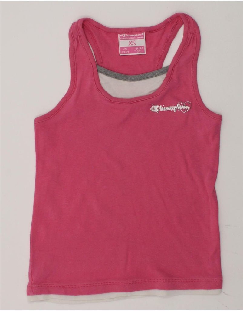 CHAMPION Girls Vest Top 5-6 Years XS Pink | Vintage Champion | Thrift | Second-Hand Champion | Used Clothing | Messina Hembry 