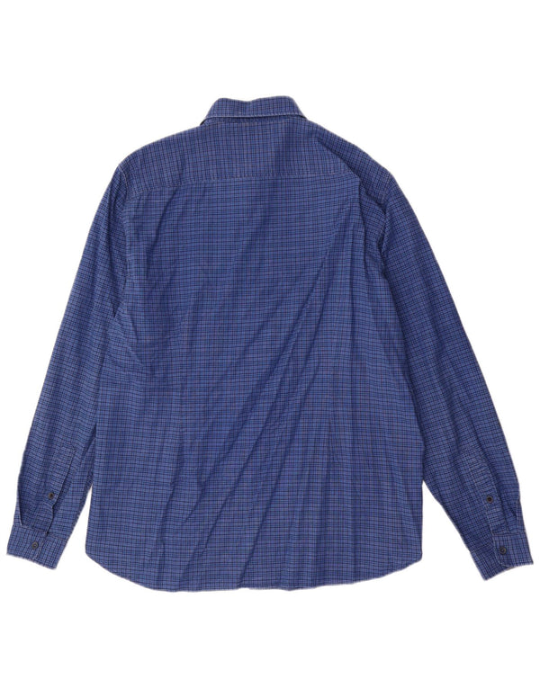 S.Oliver Mens Shirt XL Blue Check Cotton