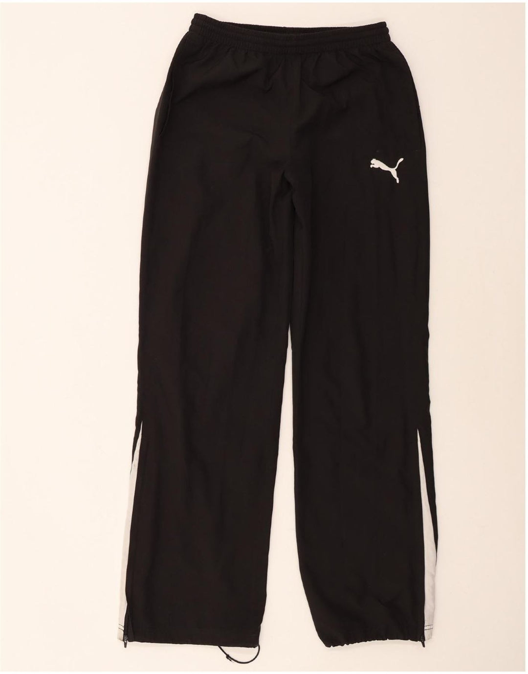 PUMA Boys Tracksuit Trousers 15-16 Years  Black Colourblock Polyester