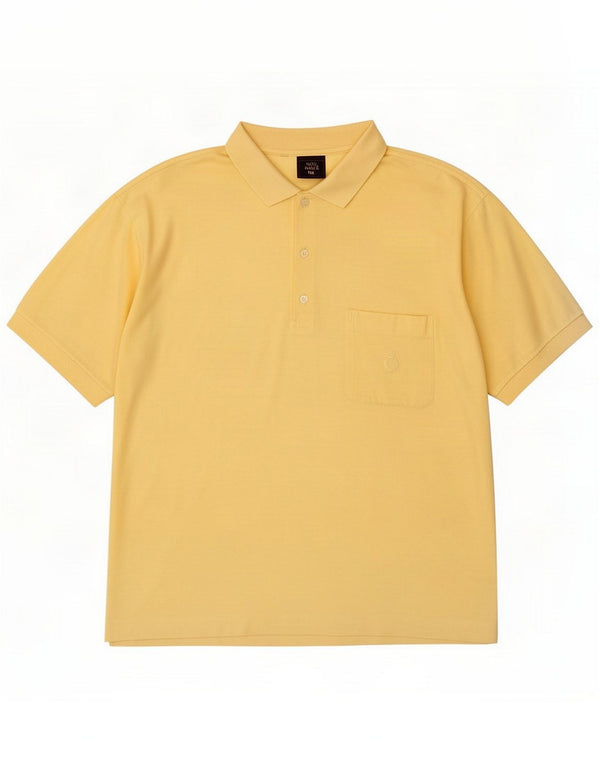 Nino Marini Mens Polo Shirt XL Yellow Cotton