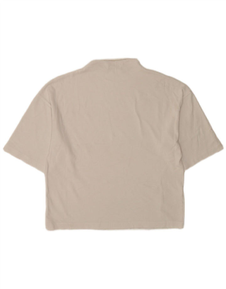 Zara Womens Oversized T-Shirt Top UK 10 Small White Cotton