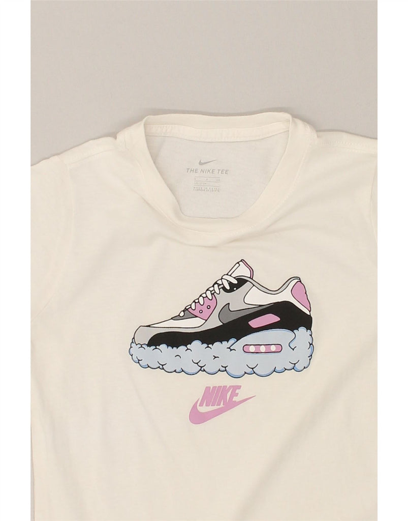 NIKE Boys Graphic T-Shirt Top 8-9 Years Small White | Vintage Nike | Thrift | Second-Hand Nike | Used Clothing | Messina Hembry 