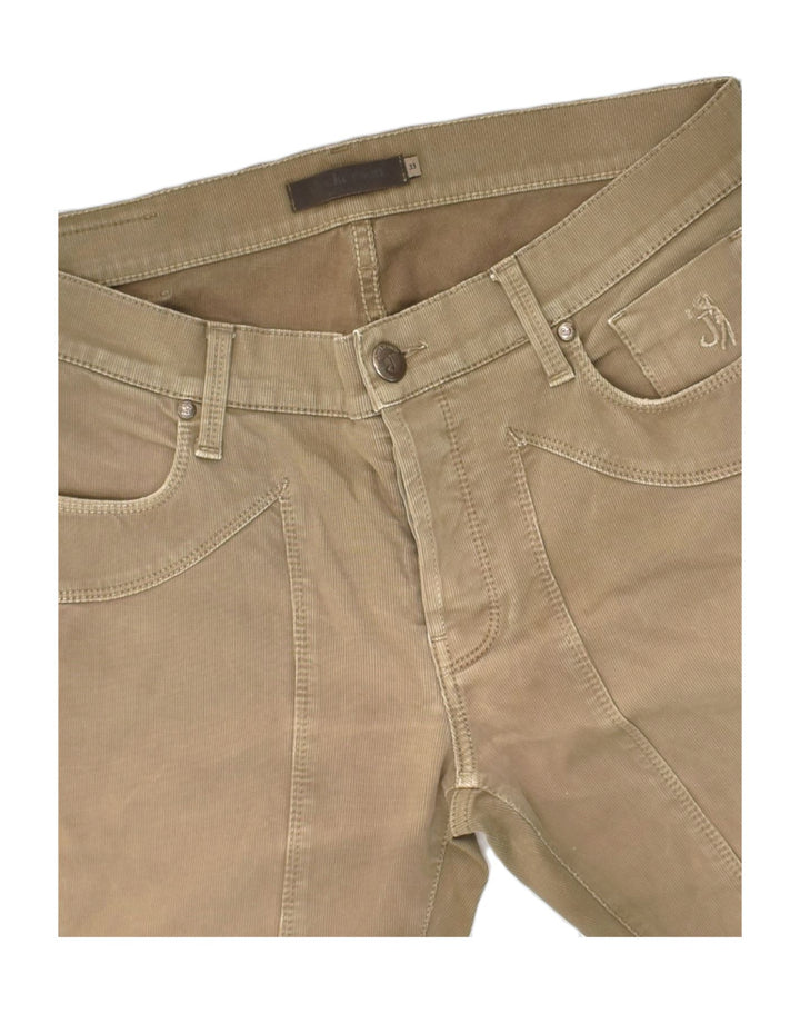 JECKERSON Mens Straight Casual Trousers W33 L29 Brown Cotton | Vintage Jeckerson | Thrift | Second-Hand Jeckerson | Used Clothing | Messina Hembry 