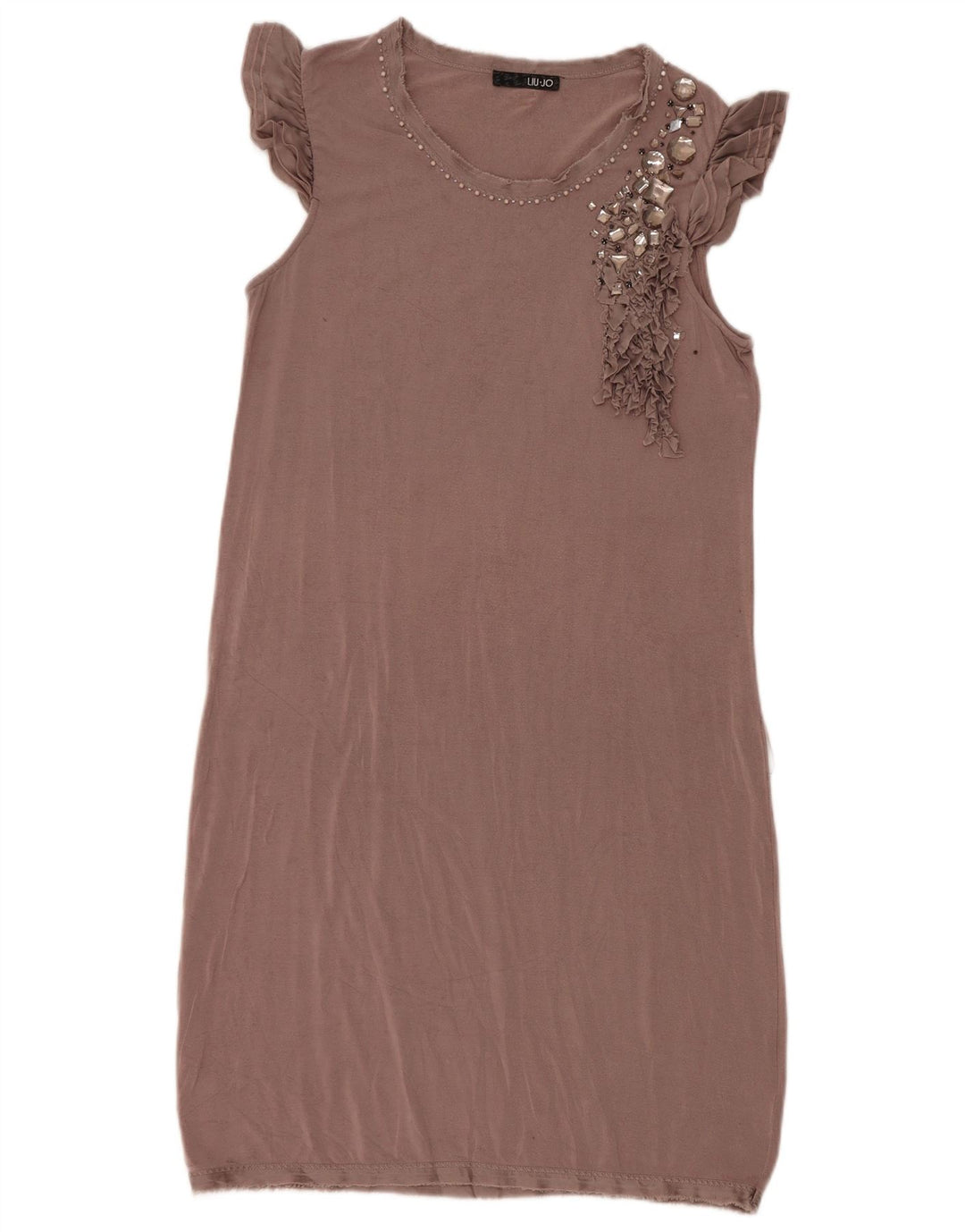 Liu Jo Womens Sleeveless Shift Dress IT 46 Large Brown Modal