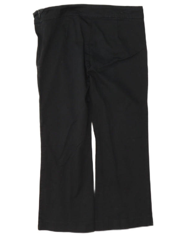 Zara Womens Capri Trousers EU 36 XS W26 L22 Navy Blue Cotton