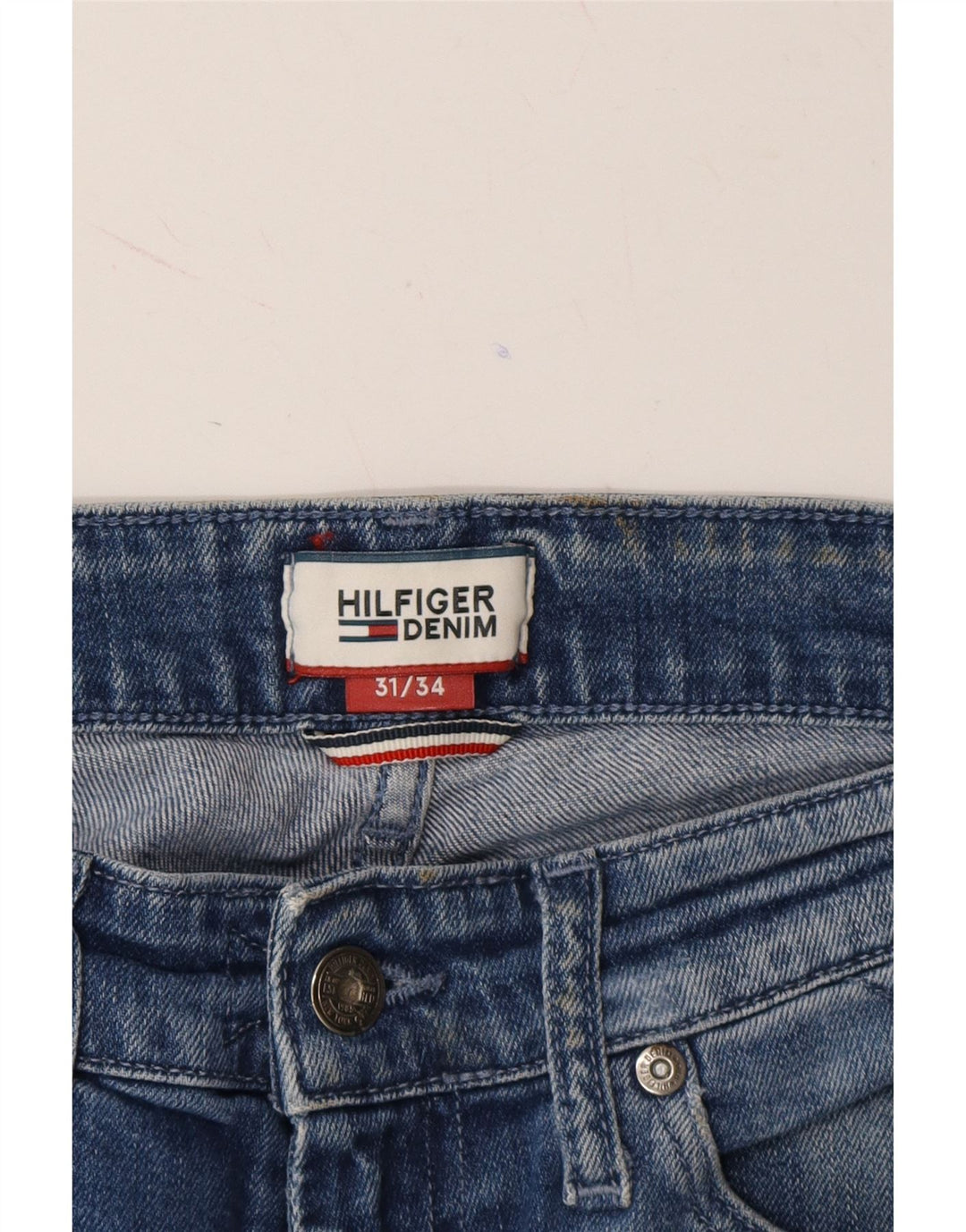 TOMMY HILFIGER Mens Straight Jeans W31 L28 Blue Vintage Tommy Hilfiger and Second-Hand Tommy Hilfiger from Messina Hembry 