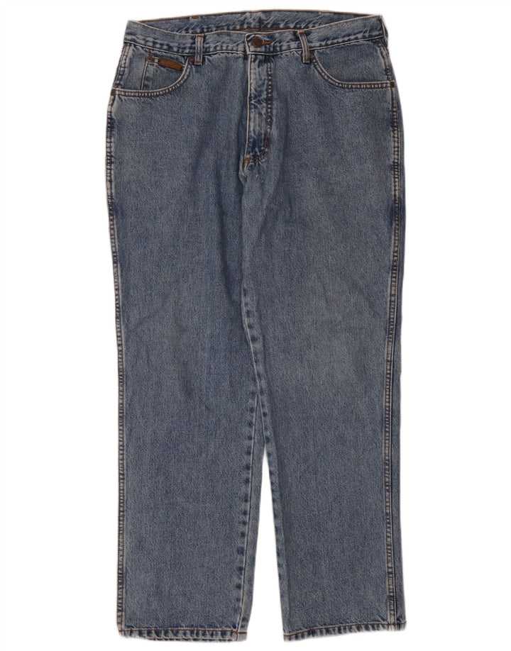 Wrangler Mens Ohio Straight Jeans W36 L30 Blue Cotton