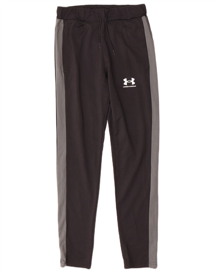 UNDER ARMOUR Mens Tracksuit Trousers Small  Black Colourblock Polyester