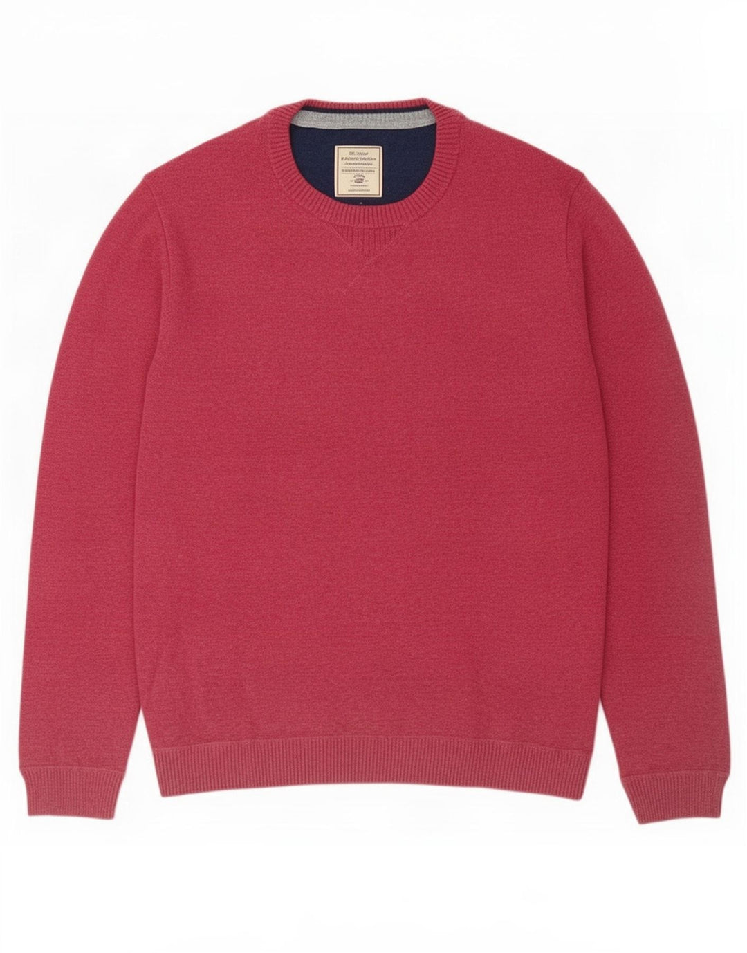 Fat Face Mens Crew Neck Jumper Sweater Large Pink Cotton
