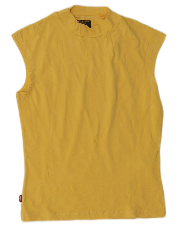 Levi's Girls Sta-Prest Vest Top 13-14 Years Small Yellow Cotton