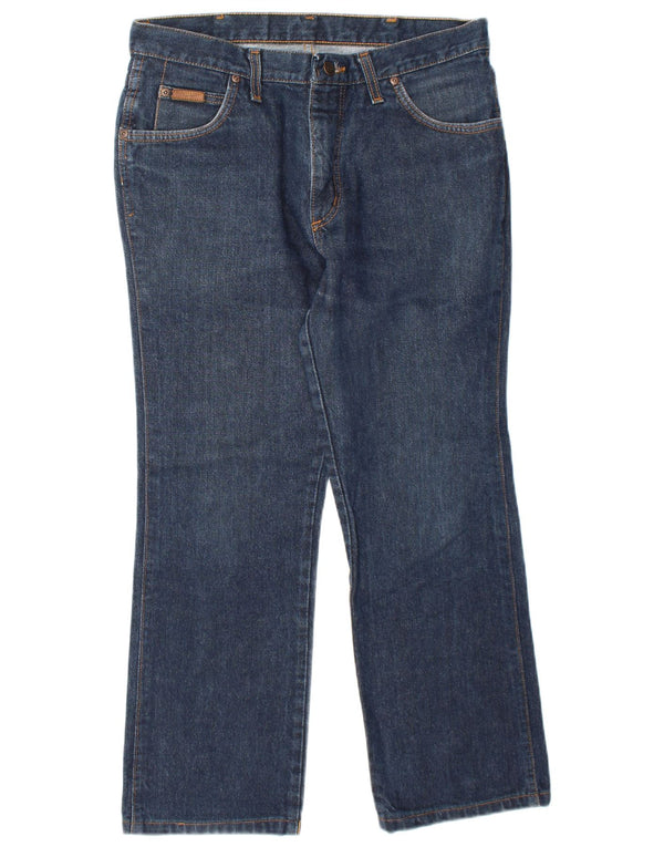 Wrangler Mens Alaska Straight Jeans W33 L27 Blue Cotton