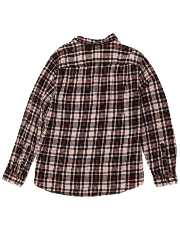 Jack Wills Mens Checked  Classic Fit Flannel Shirt XL Black Check Cotton
