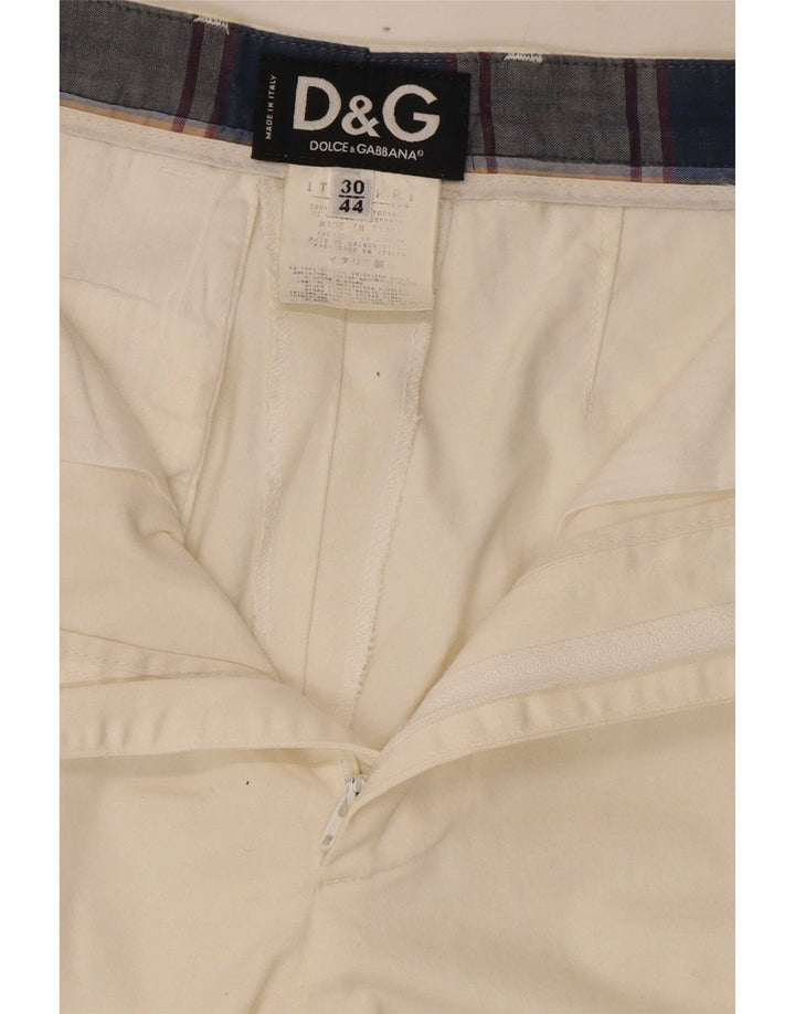Dolce & Gabbana Womens Straight Suit Trousers W30 L27 White