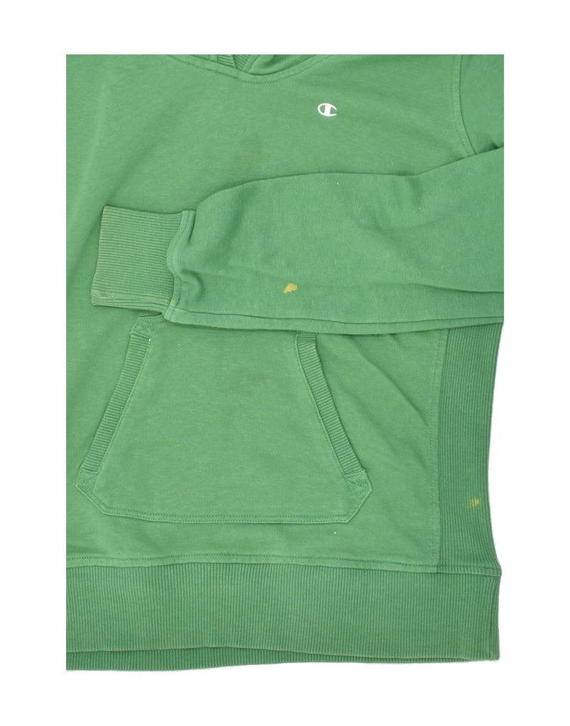 CHAMPION Boys Heritage Hoodie Jumper 15-16 Years XS Green Cotton | Vintage Champion | Thrift | Second-Hand Champion | Used Clothing | Messina Hembry 