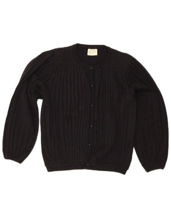 Wallis Womens Cardigan Sweater UK 14 Medium Black Wool