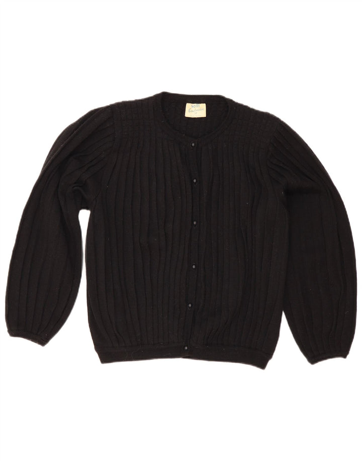 Wallis Womens Cardigan Sweater UK 14 Medium Black Wool