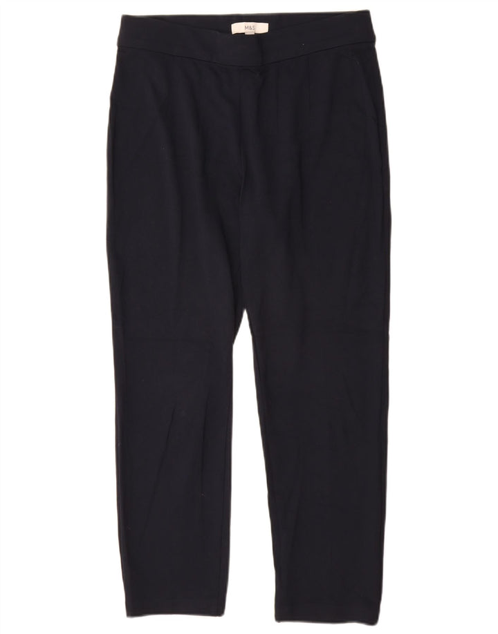 Marks & Spencer Womens Leggings UK 12 Medium Navy Blue Viscose