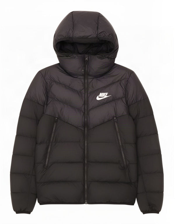 Nike Mens Hooded Padded Jacket UK 36 Small Black Polyester