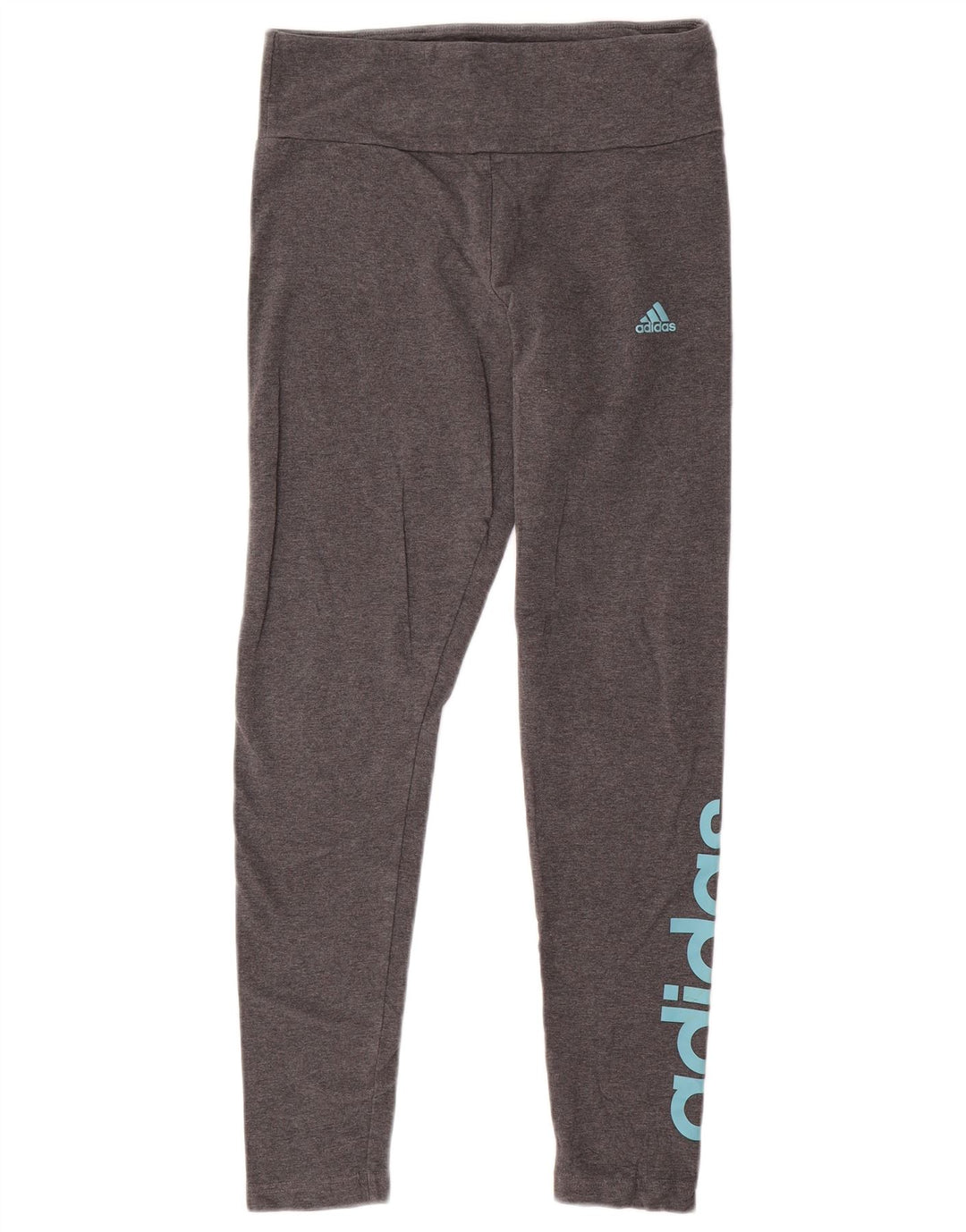 ADIDAS Womens Graphic Leggings UK 12/14 Medium  Grey
