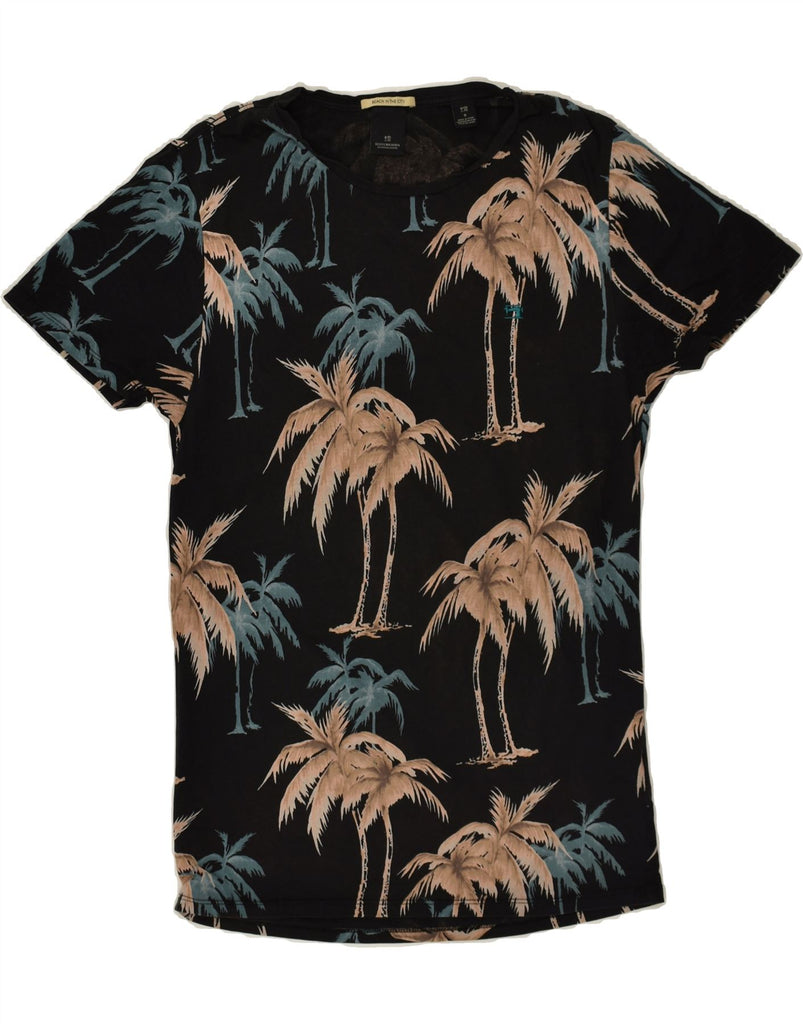 SCOTCH & SODA Mens T-Shirt Top Small Black Cotton Hawaiian | Vintage Scotch & Soda | Thrift | Second-Hand Scotch & Soda | Used Clothing | Messina Hembry 