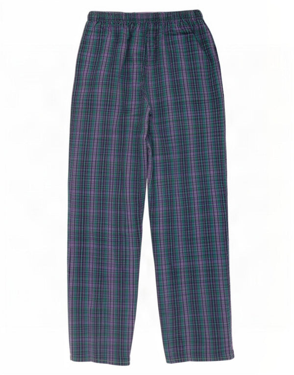 St. Bernard Womens Cropped Trousers UK 14 Large W33 L26 Green Check