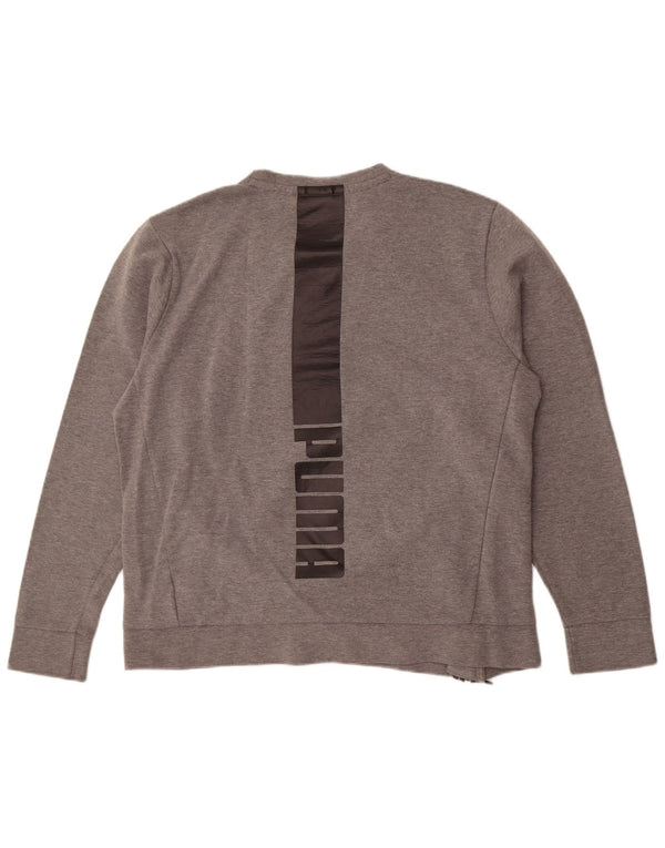 Puma Mens Graphic Sweatshirt Jumper XL Grey Cotton