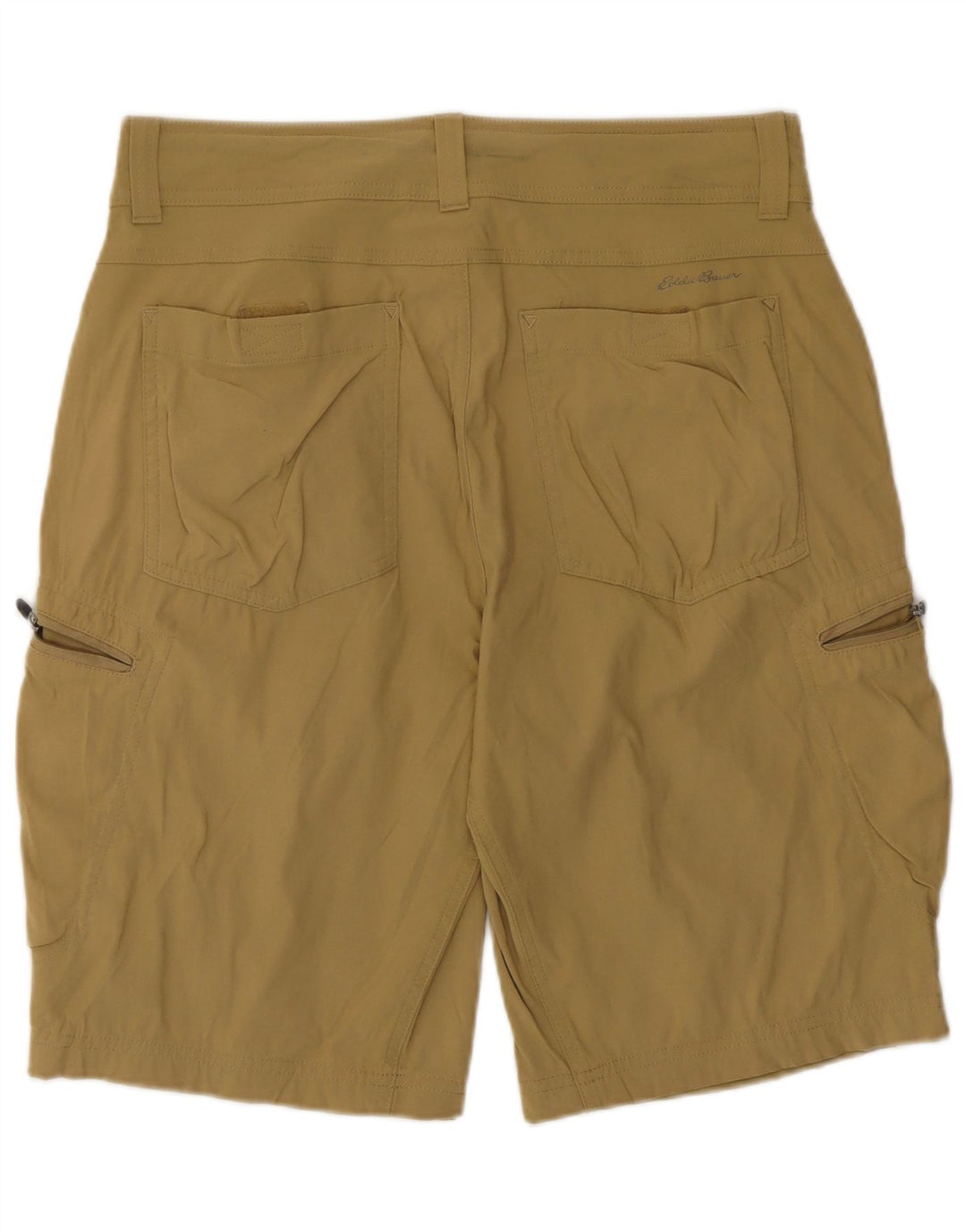 Eddie Bauer Mens Cargo Shorts W32 Large Khaki Nylon