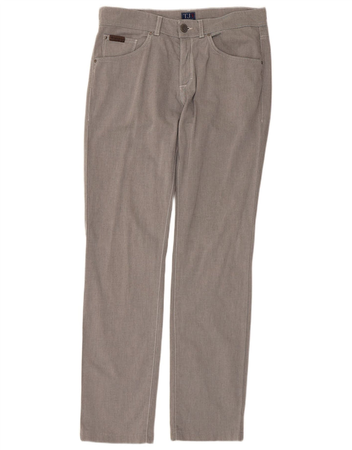 Trussardi Mens Straight Casual Trousers W32 L32 Grey
