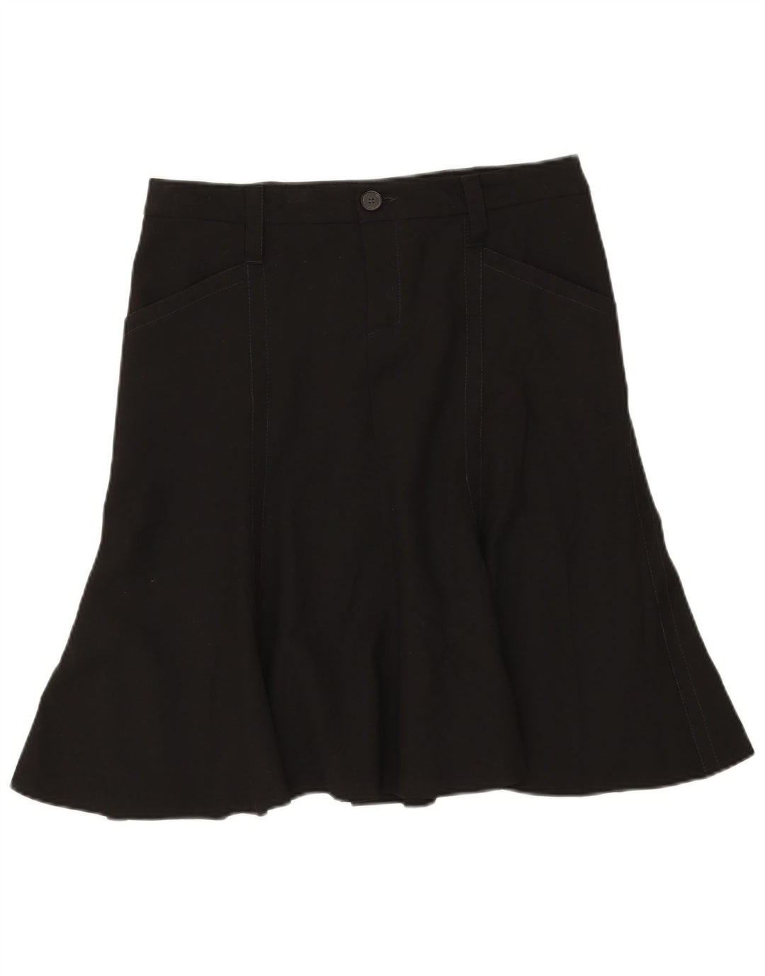 Zara Womens A-Line Skirt EU 42 Large W32  Black Rayon