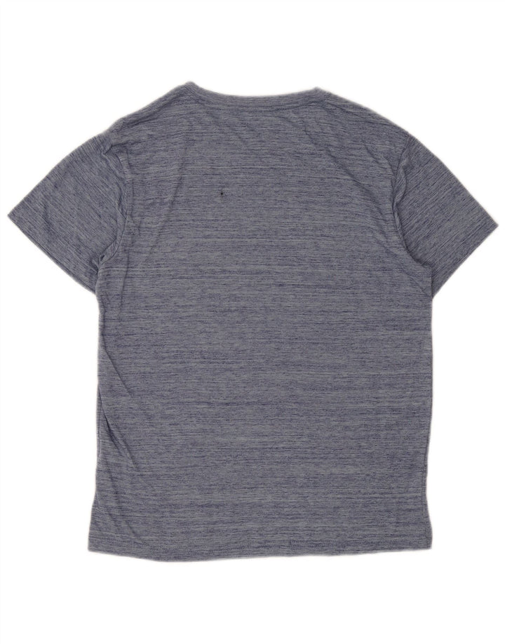 Hurley Mens Graphic T-Shirt Top Small Navy Blue Flecked Polyester