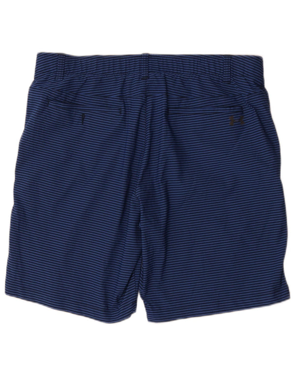 Under Armour Mens Heat Gear Chino Shorts W38 XL Blue Pinstripe