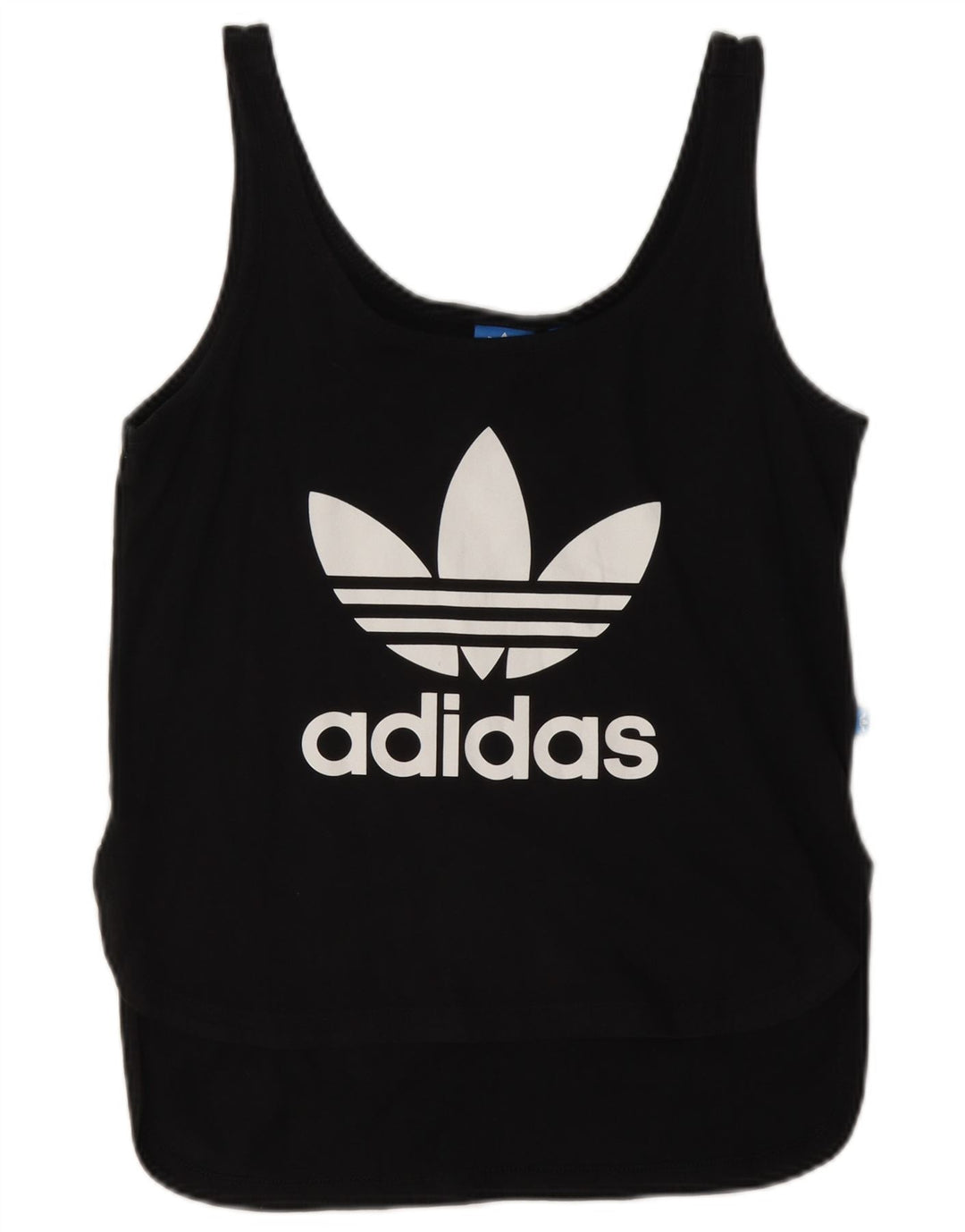Adidas Womens Graphic Vest Top UK 10 Small Black Cotton