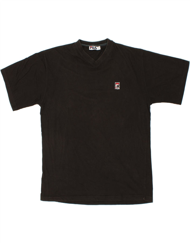 FILA Mens T-Shirt Top XL Black Cotton Vintage Fila and Second-Hand Fila from Messina Hembry 
