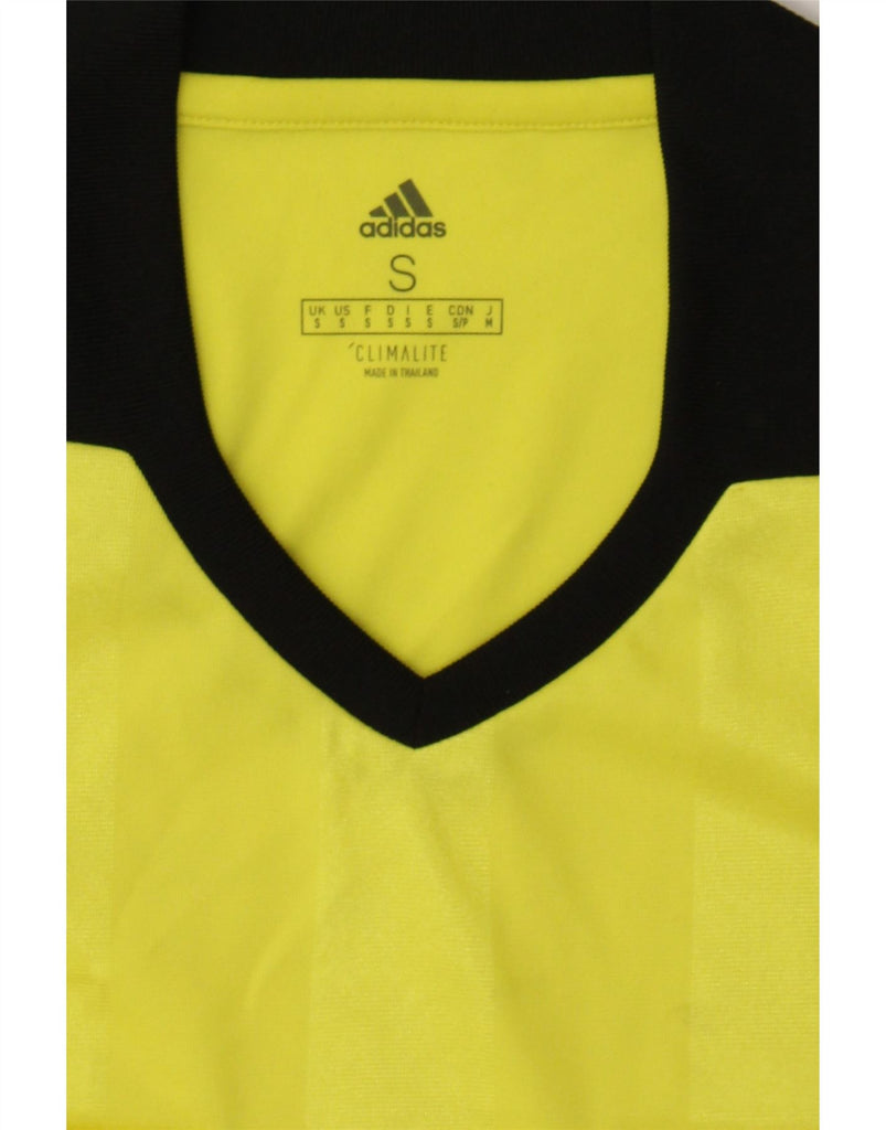 ADIDAS Mens Climalite Polo Shirt Small Yellow Polyester Vintage Adidas and Second-Hand Adidas from Messina Hembry 