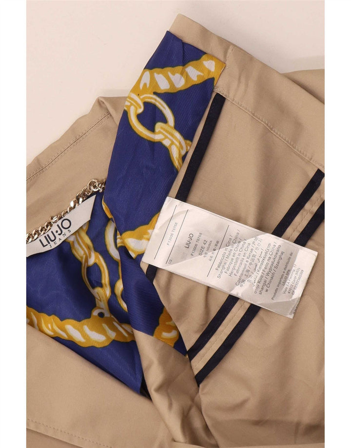 Liu Jo Womens 2 Button Blazer Jacket IT 42 Medium Beige Cotton