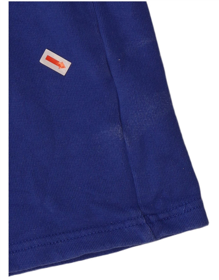 Reebok Mens Graphic 1/4 Zip Sweatshirt Jumper Medium Blue Cotton