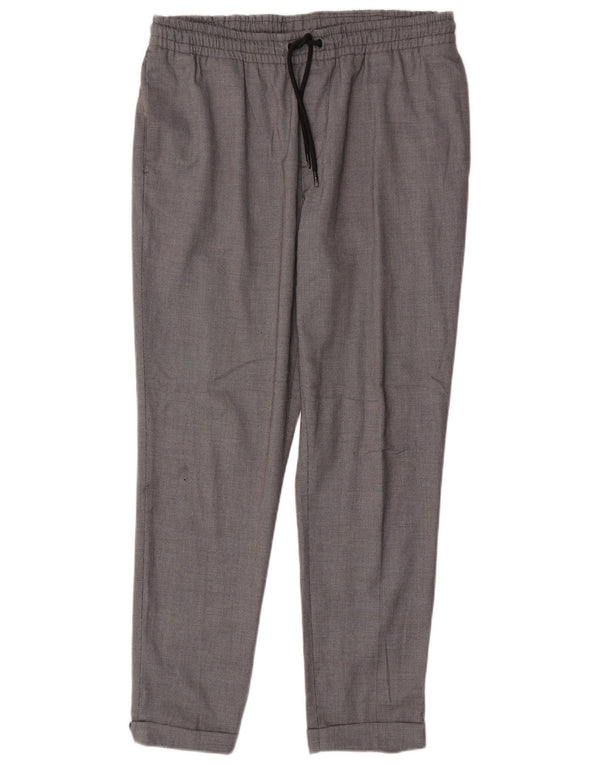 Zara Womens Slim Chino Trousers Large W32 L28 Grey Polyester
