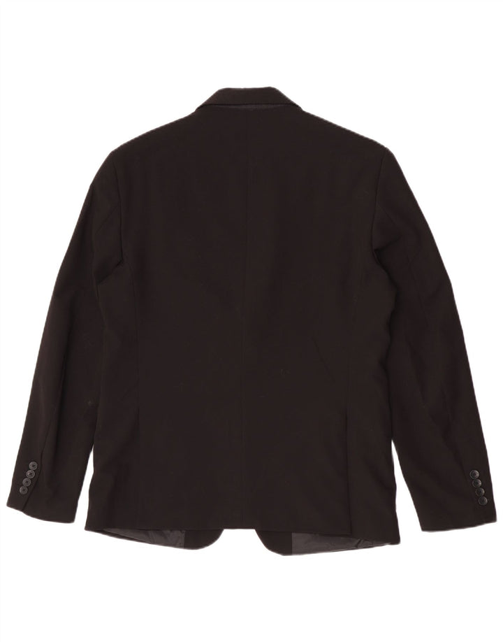 Zara Mens 2 Button Blazer Jacket EU 52 Large Black Polyester