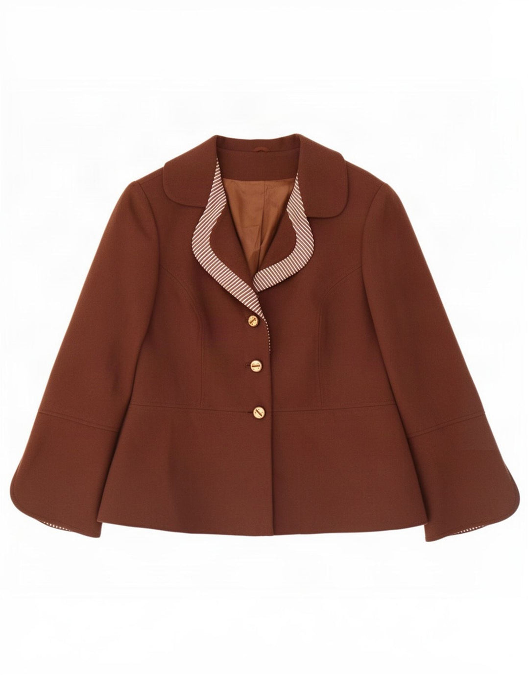 Vintage Womens 3 Button Blazer Jacket IT 50 XL Brown