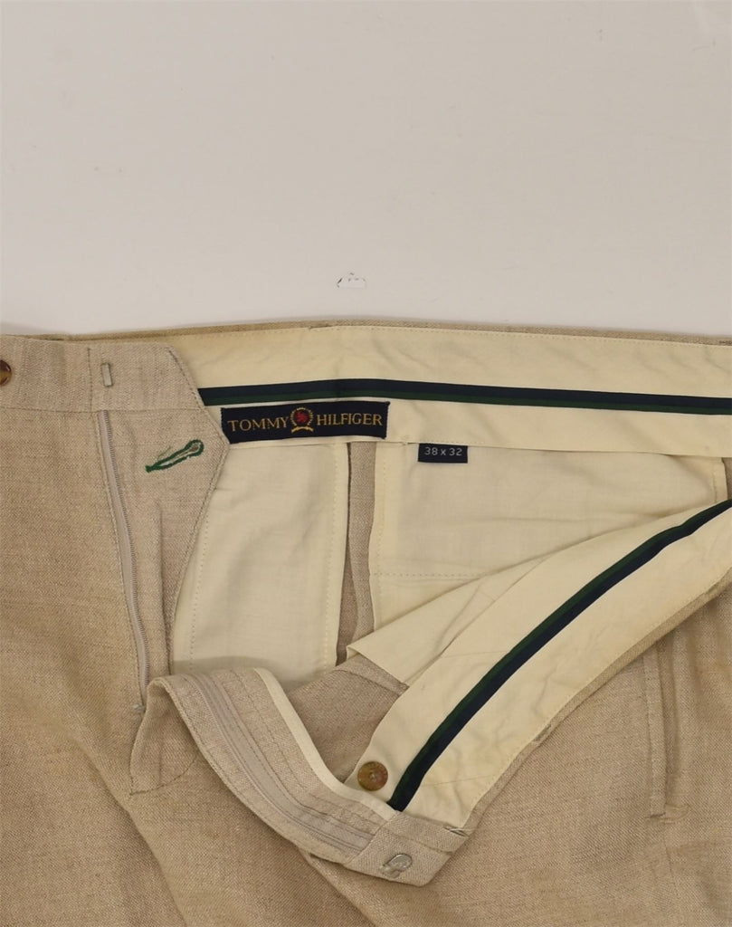 TOMMY HILFIGER Mens Pegged Suit Trousers W38 L32 Beige | Vintage Tommy Hilfiger | Thrift | Second-Hand Tommy Hilfiger | Used Clothing | Messina Hembry 