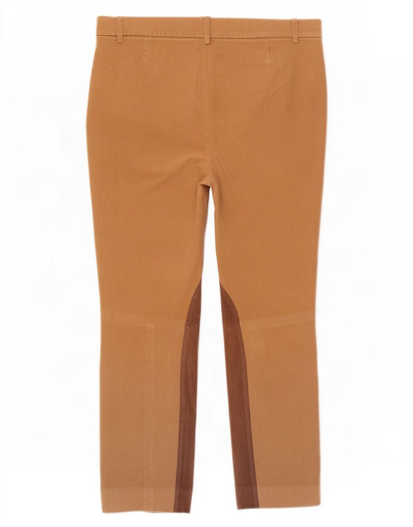 Gant Womens Riding Cropped Trousers UK 18 XL W34 L27 Brown Colourblock